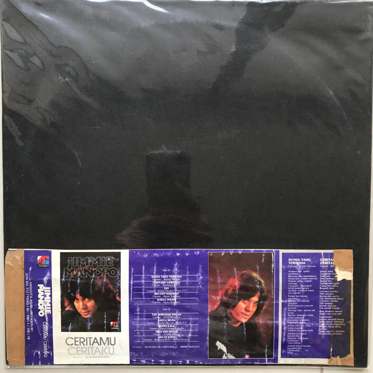 【やや傷や汚れあり】LP Indonesia「 Jimmie Manopo 」Tropical Urban City Mellow Jazzy