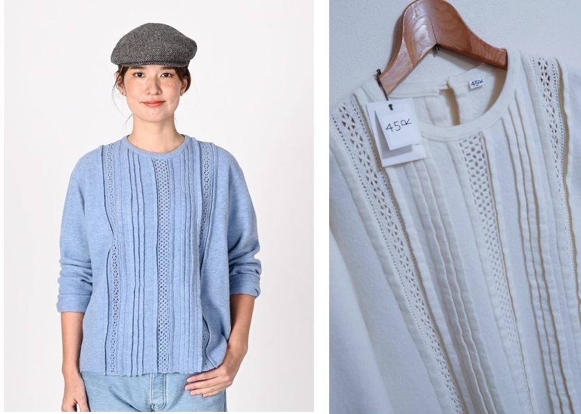 45R 45rpm フロート縮絨deレースTシャツ ¥42,900