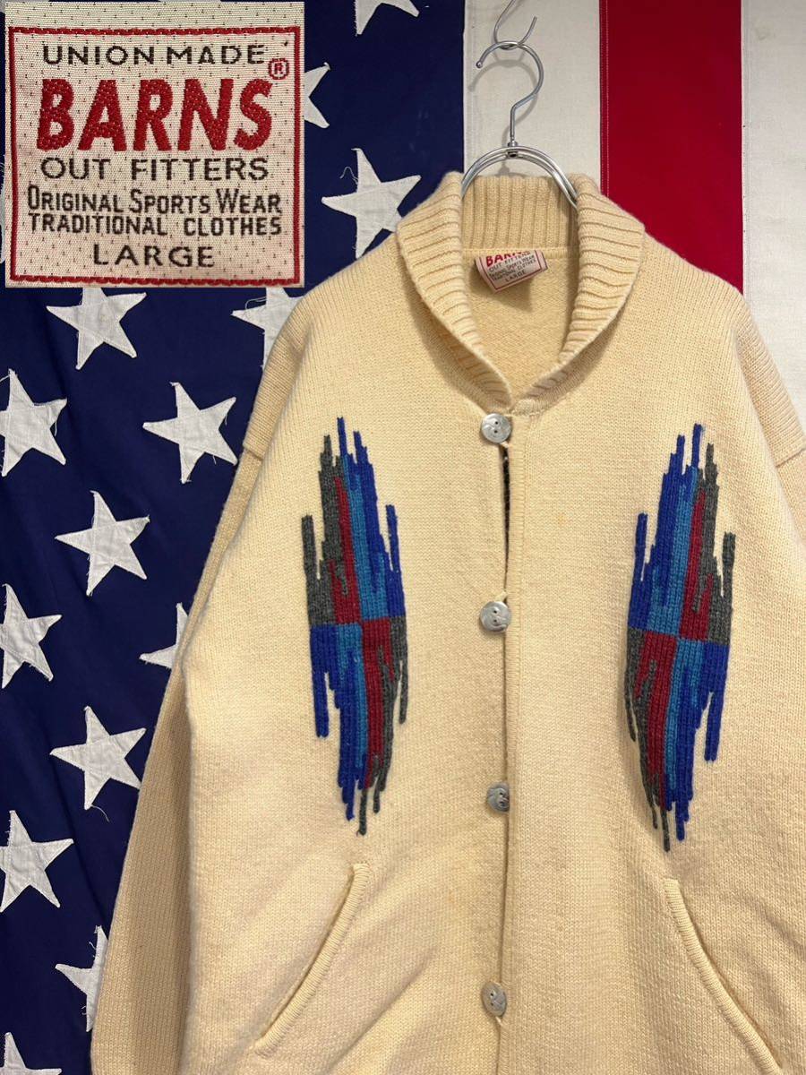 【傷や汚れあり】★BURNS OUTFITTERS★バーンズアウトフィッターズ★チマヨジャケット★オルテガ★ネイティブ★ラグ★ニットジャケット