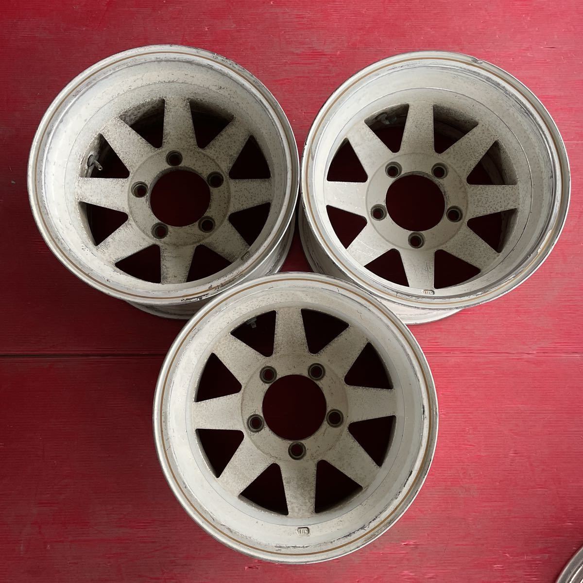 傷や汚れあり】希少 深リム ASAHI マッドスポーク 15×8.5JJ-22