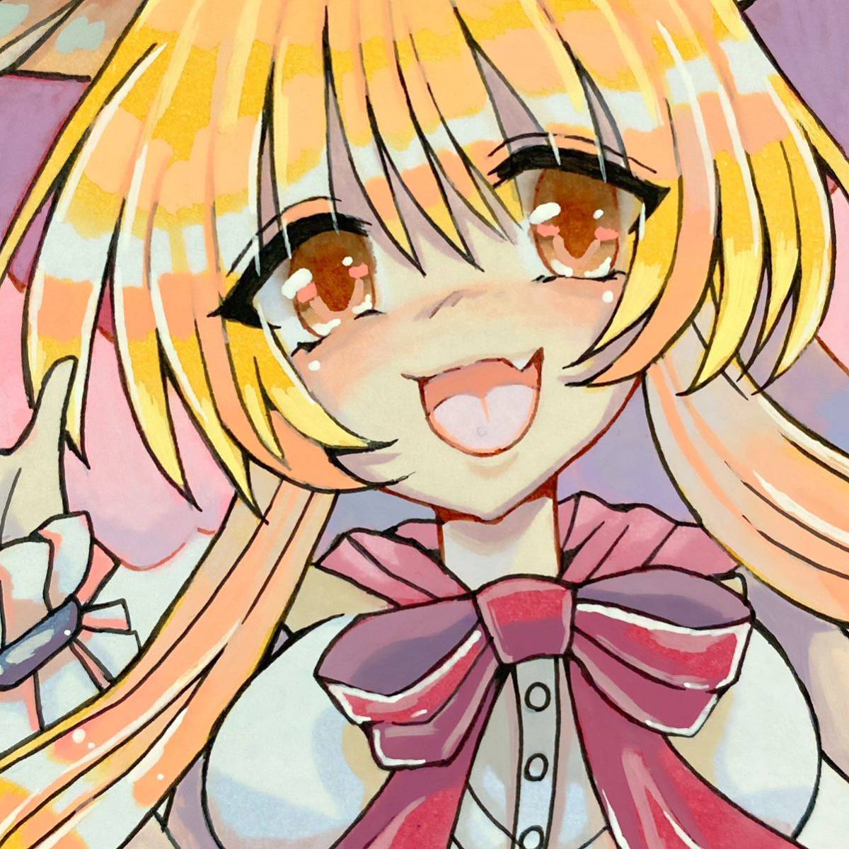 未使用】【手描きイラスト】伊吹萃香 いぶきすいか / 東方Project 東方