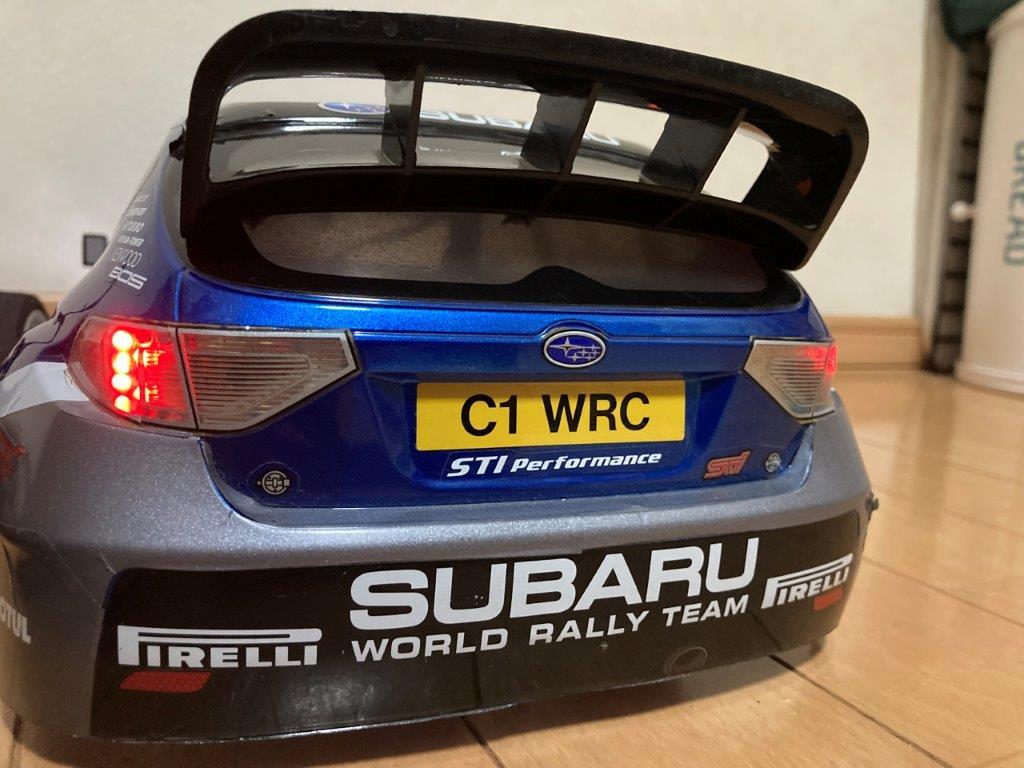 傷や汚れあり】タミヤ 1/10 スバル インプレッサ WRC 2008 LED付き
