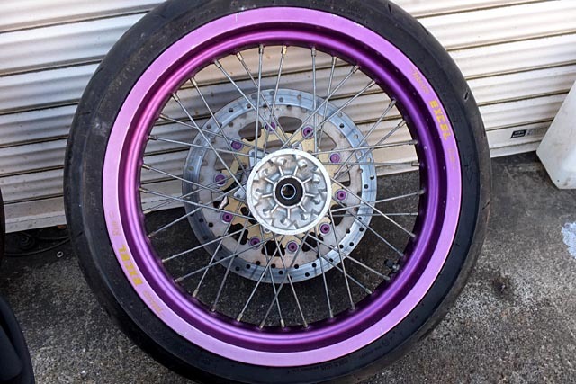 EXCEL リア用17インチホイール黒 TT250Rモタード仕様 エキセル