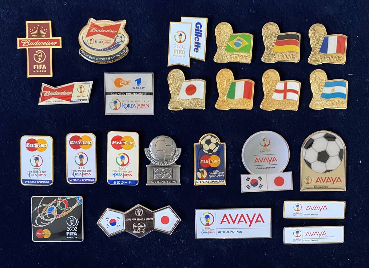 シリアルナンバー付き】2002 FIFA World Cup 記念バッジセット 【公式