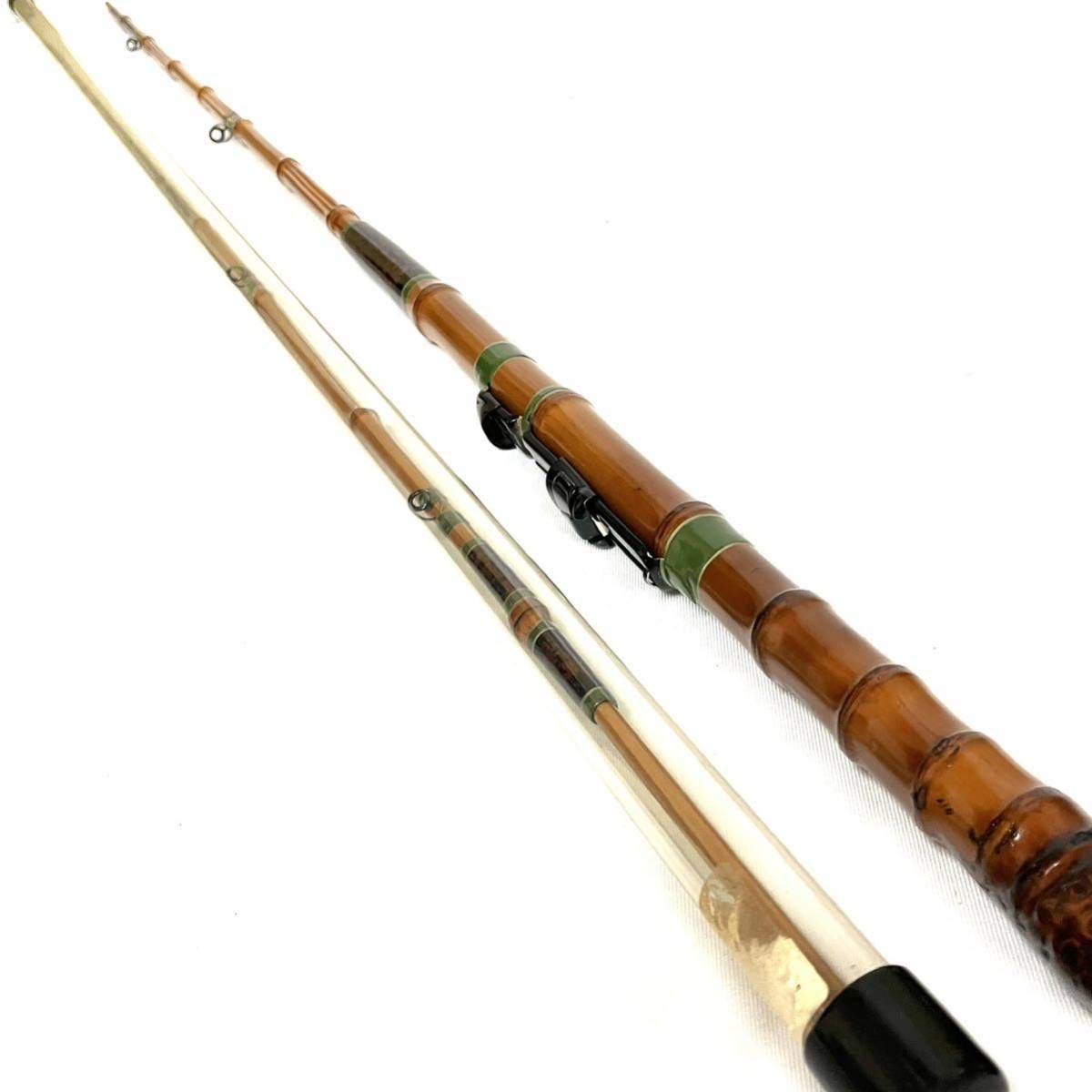 全竹ヘチ和竿・ガイド改 m037竹製チヌ竿 伝統の横浜ヘチ