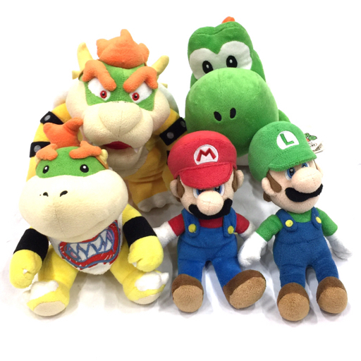 マリオ　クッパ　ルイージ　猫マリオ　ヨッシー　ワンワン　ぬいぐるみ　まとめ売り やや傷や汚れあり】スーパーマリオ ぬいぐるみ ヨッシー / クッパ