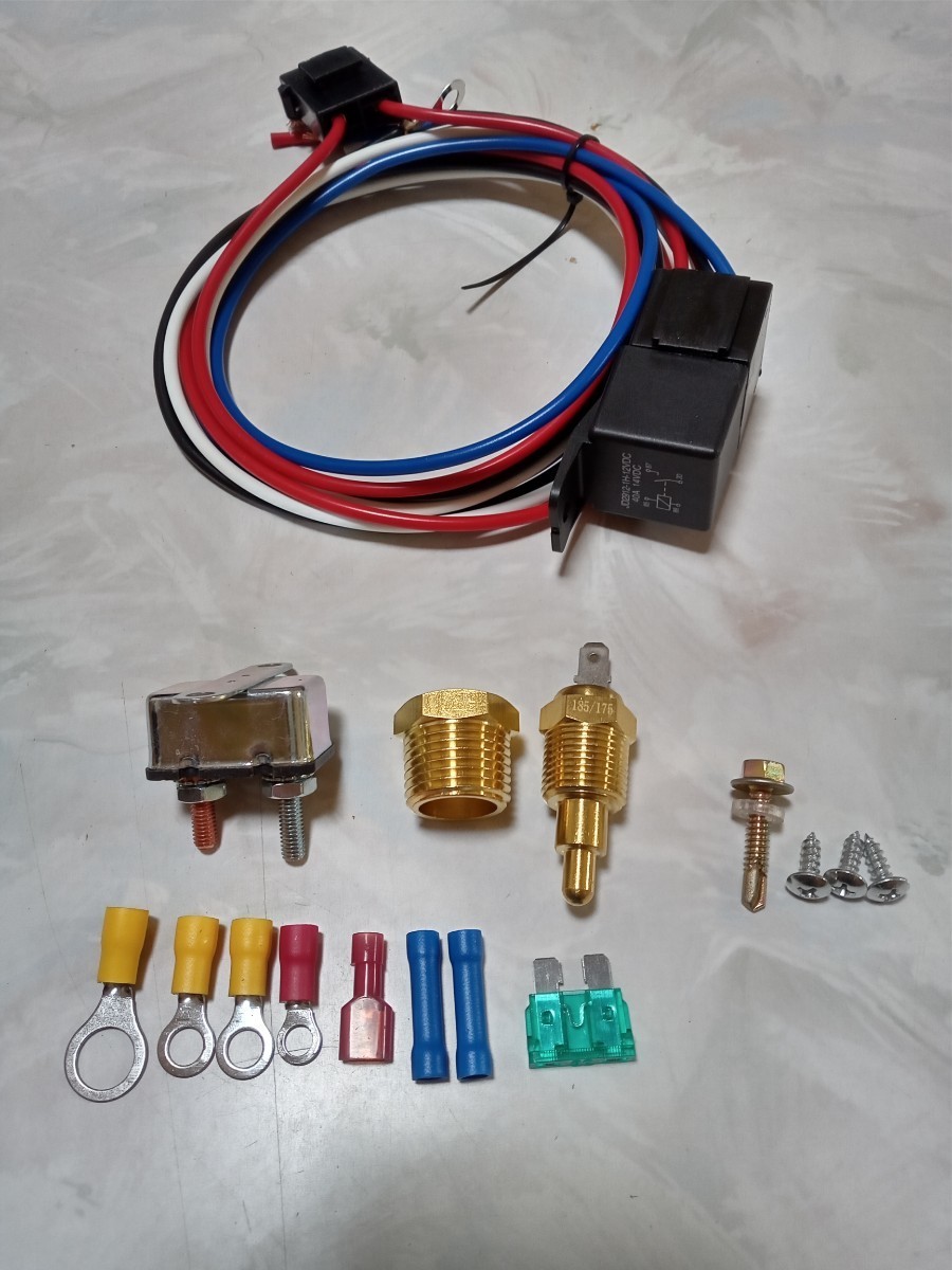 【未使用】電動ファンスイッチキット オートスイッチ オーバーヒート防止 シボレー GM インパラ キャデラック ボム ハイドロ ローライダーの