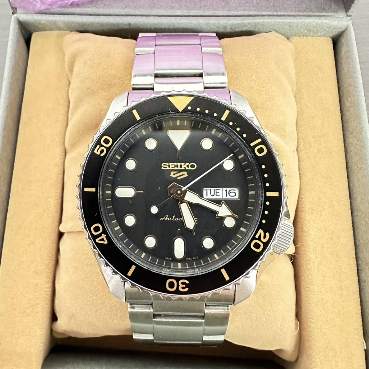 【未使用に近い】 1円~ SEIKO SBSA007 made in Japan Automatic セイコー5 自動巻き 日本製 10BAR 4R3607G0 バックスケルトンの落札情報 【未使用に近い】 1円~ SEIKO SBSA007 made in Japan Automatic セイコー5 自動巻き 日本製 10BAR 4R3607G0 バックスケルトンの落札情報