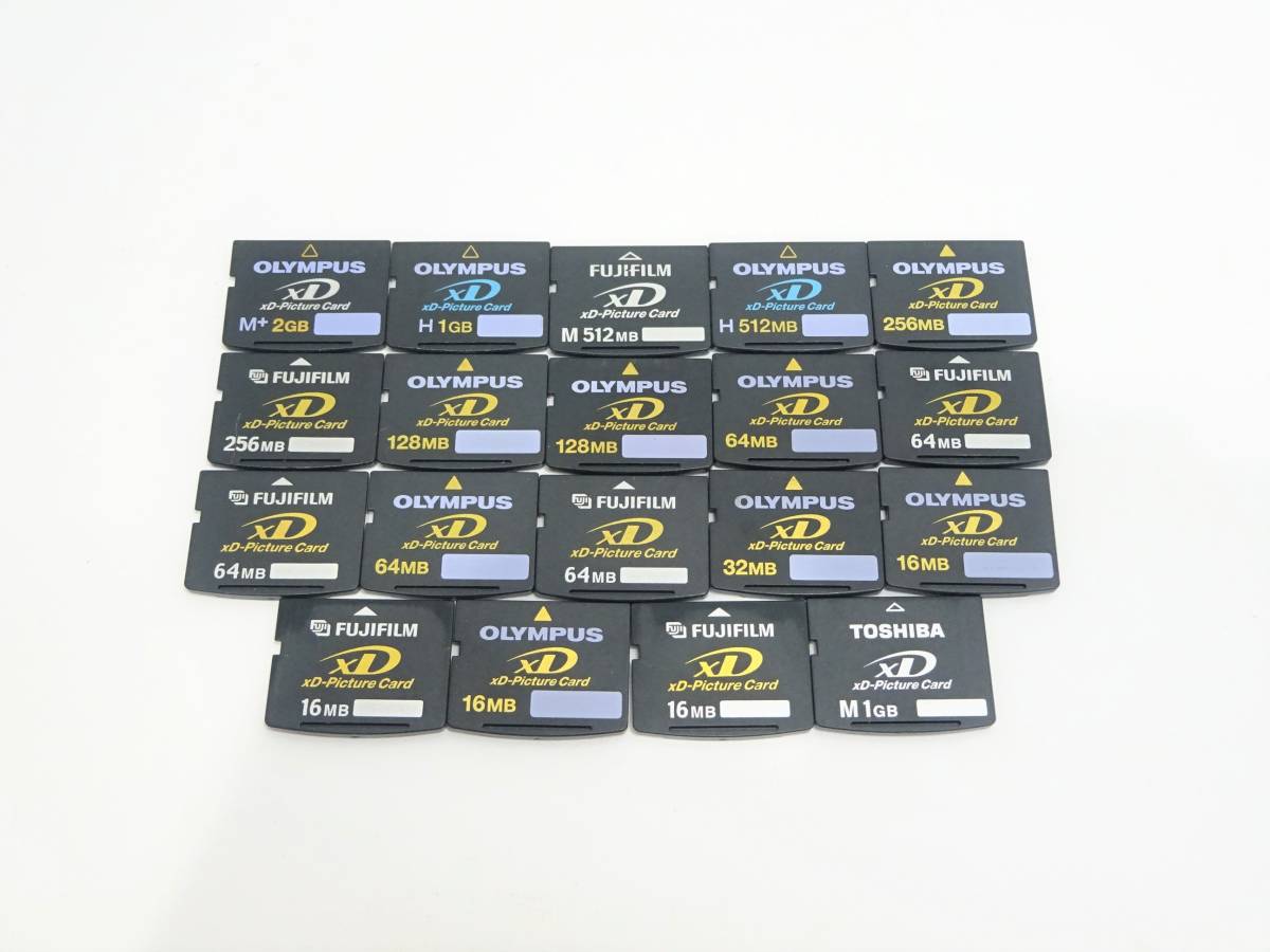 【やや傷や汚れあり】AZ057/フォーマット済/XDカード まとめ 19点 セット/2GB 1GB 512MB 256MB 128MB