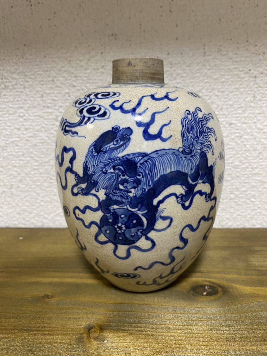 中国古美術•大清康熙年製染付“寿”字茶碗；XG00-89 工芸品 