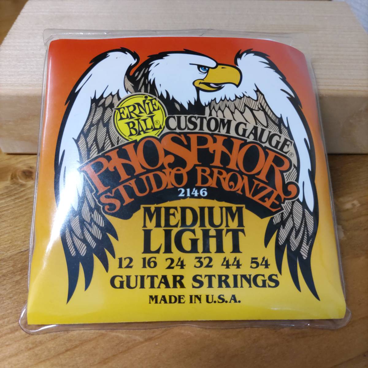 【未使用】ERNIE BALL 2146☆PHOSPHOR STUDIO BRONZE☆Medium Light☆アコースティックギター☆弦の