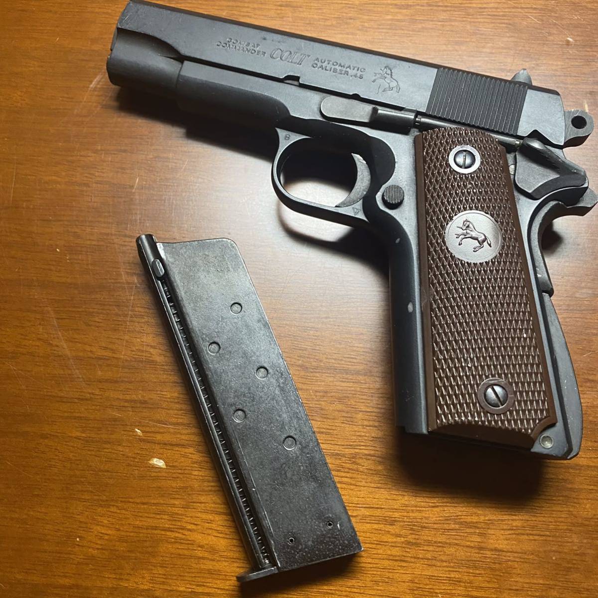 【傷や汚れあり】COMBAT COMMANDER COLT AUTOMATIC CALIBER .45 ガスガン モデルガン ASGK ...