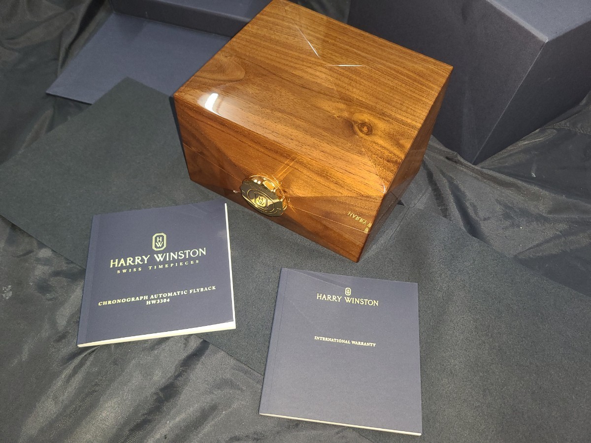 【目立った傷や汚れなし】美品 ハリー ウィンストン木製ハンドメイドBOX&ギャラ付属品一式 HARRY WINSTON 箱.ボックス.BOX