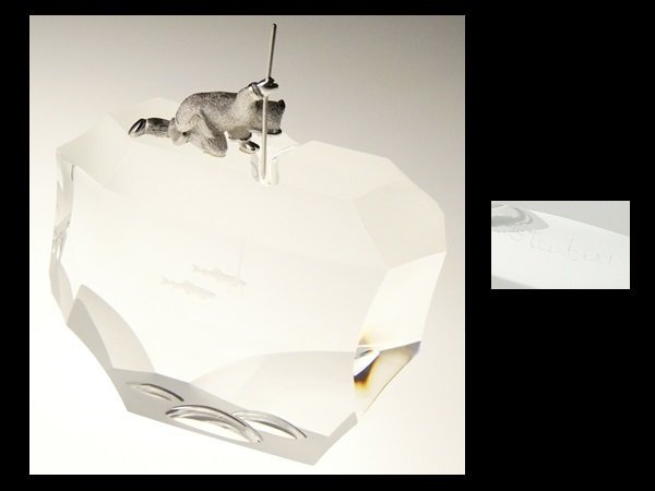 スチューベンSTEUBEN 北極の漁師FISHERMAN クリスタル置物