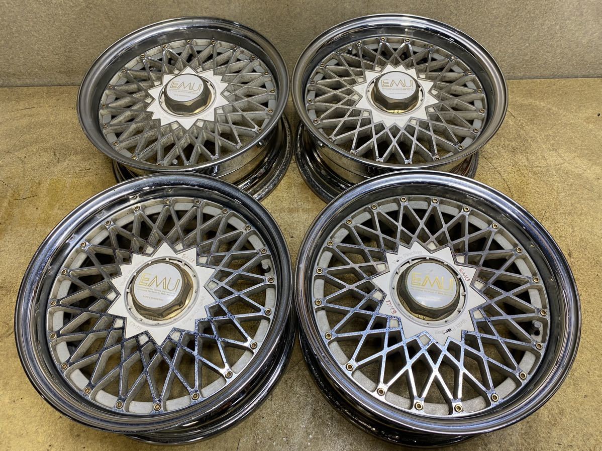 やや傷や汚れあり】RAYS VOLK EMU 15インチ 15X6.5JJ +20 PCD 114.3/4H