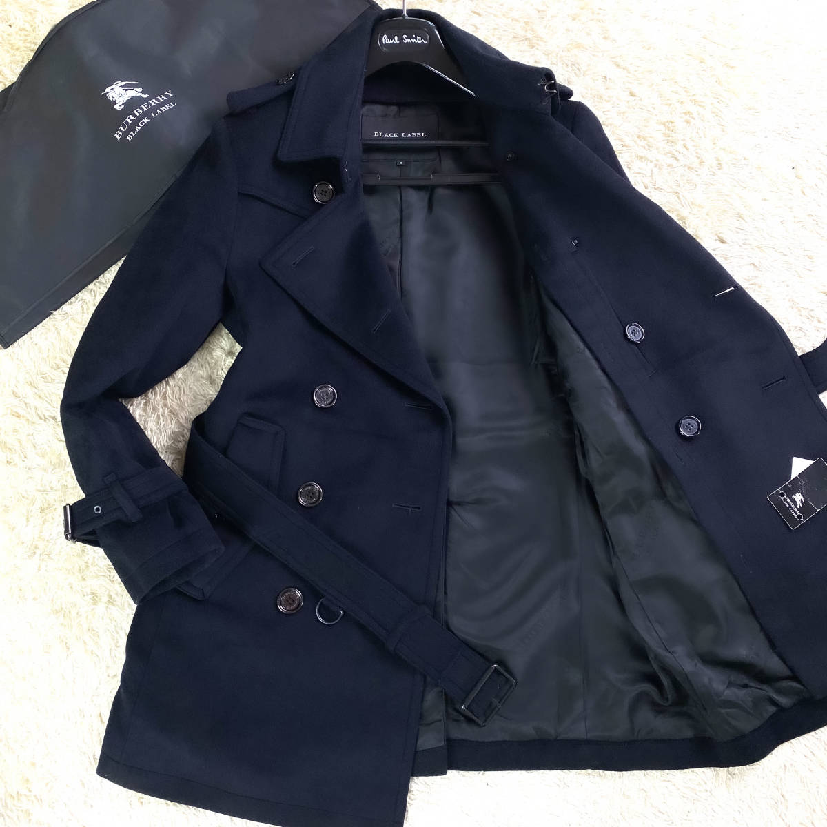 極美品 バーバリーブラックレーベル トレンチコート ハニーベージュ ライナー L 美品 バーバリー トレンチコート L ライナー付き ハニーベージュ