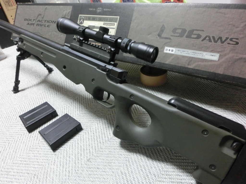 L96 東京マルイ　スナイパーライフル　ケース付き　　　　動作確認済み L96 AWS ブラックストック - ボルトアクションエアーライフル
