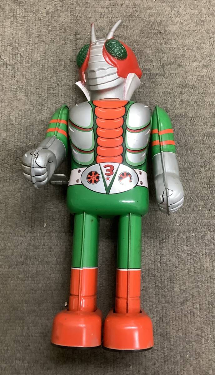傷や汚れあり】仮面ライダーV3 ゼンマイ あるくあるく ロボット マスク