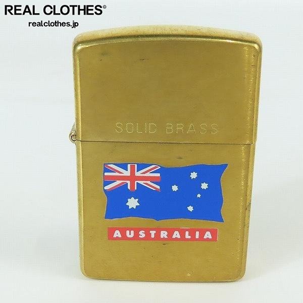 【やや傷や汚れあり】ZIPPO/ジッポー SOLID BRASS/ソリッドブラス Australia/オーストラリア 1993年製 /LPLの
