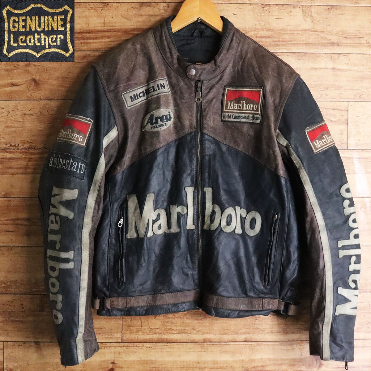 Marlboro レザージャケット マルボロ ヴィンテージ 90s 馬革 Marlboro レザージャケット マルボロ ヴィンテージ 90s 馬革
