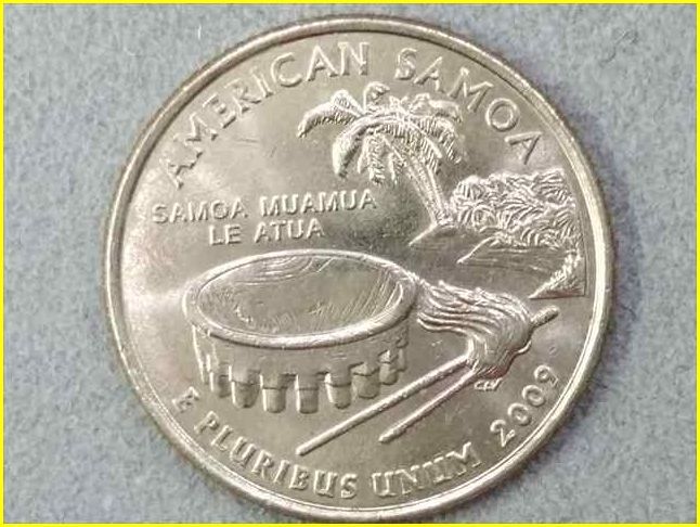 2009年 アメリカ25セント硬貨 アメリカ領サモア 25c硬貨 クォーター 2009年 アメリカンサモア 外国硬貨 記念 コイン コレクション