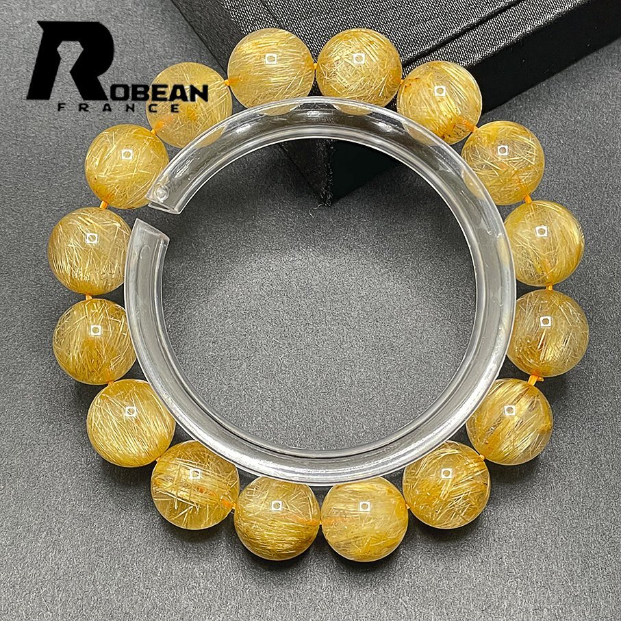 太陽花 ゴールドタイチン ルチル ブレスレット