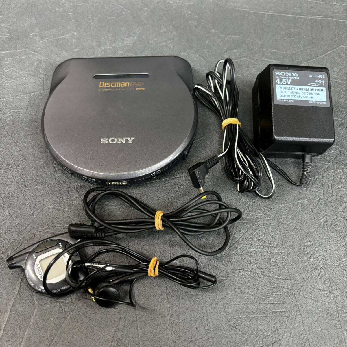 SONY D-265 Discman ESP ACアダプター AC-E455C リモコン RM-DM24L CD