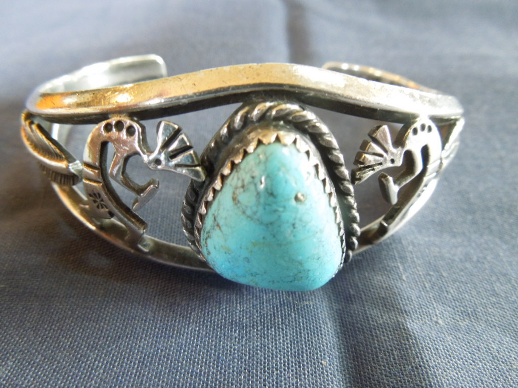 スターリングシルバーアメリカン 精霊ココペリ シルバーバングル