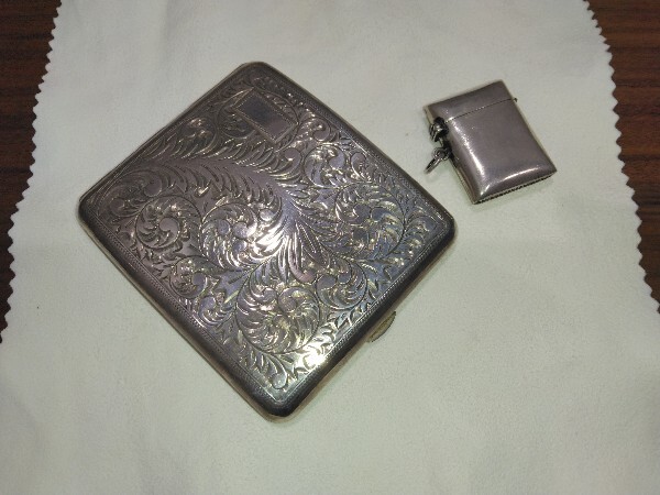 服部時計店 Silver950 純銀 シガレットケース 服部時計店 Silver950 純銀 シガレットケース