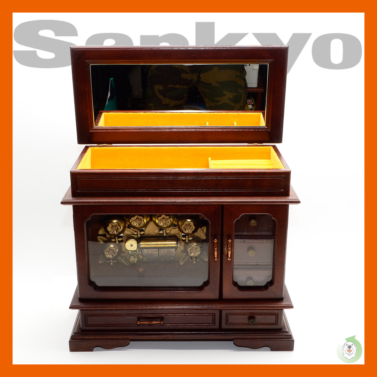 サンキョー オルゴール ジュエリーボックス アンティーク 青きドナウ