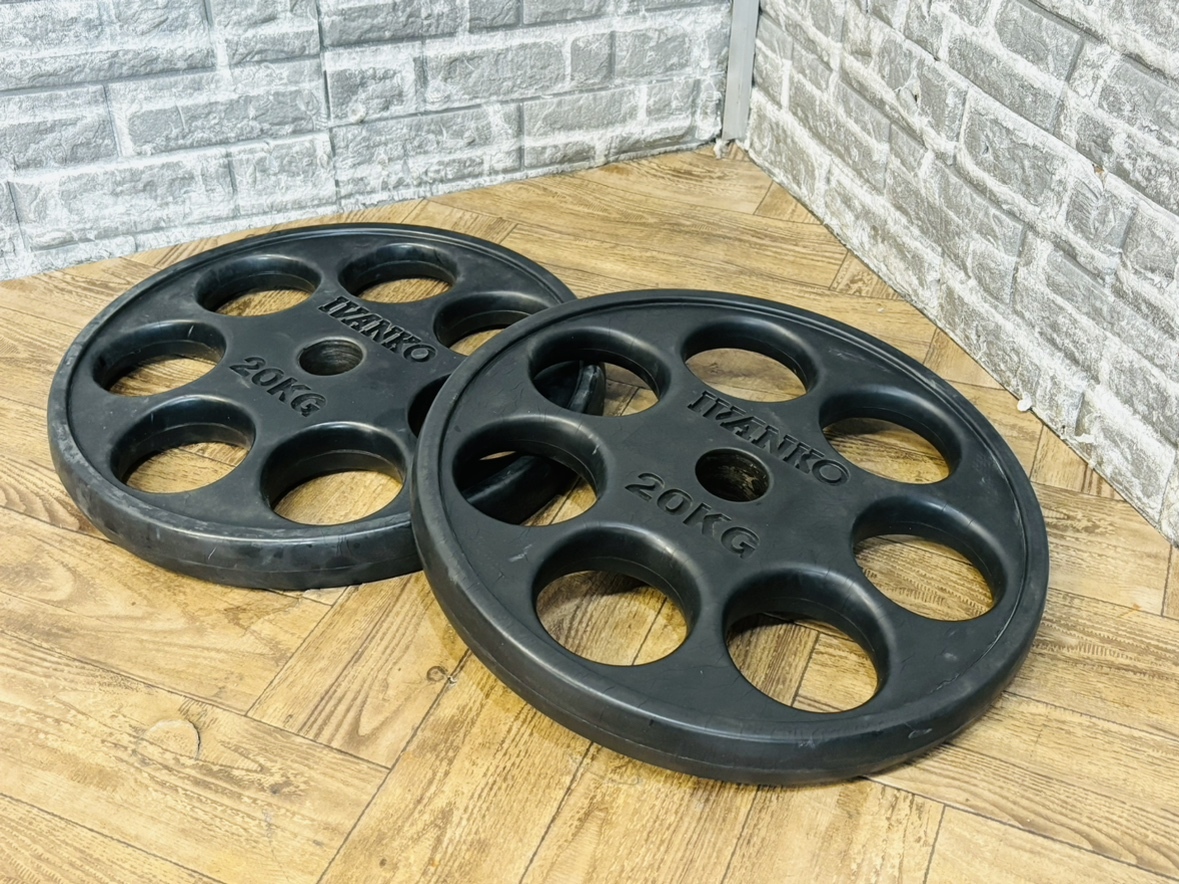 IVANKO オリンピックプレート 105kg＋アイロテック プレートツリー