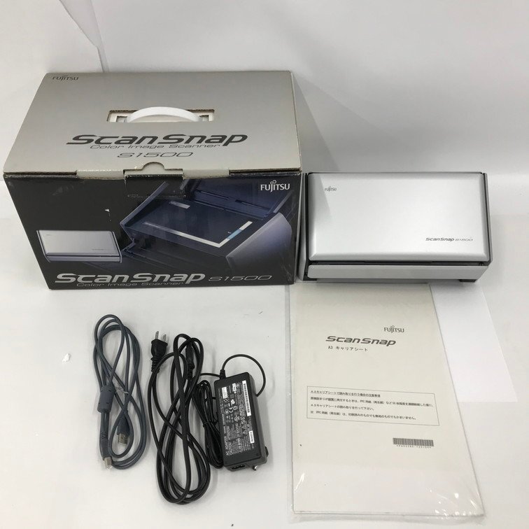 【美品　ゴムローラー交換済　動作確認済】富士通 ScanSnap S1500 動作確認済】 FUJITSU ScanSnap S1500 ローラー交換済（動作確認