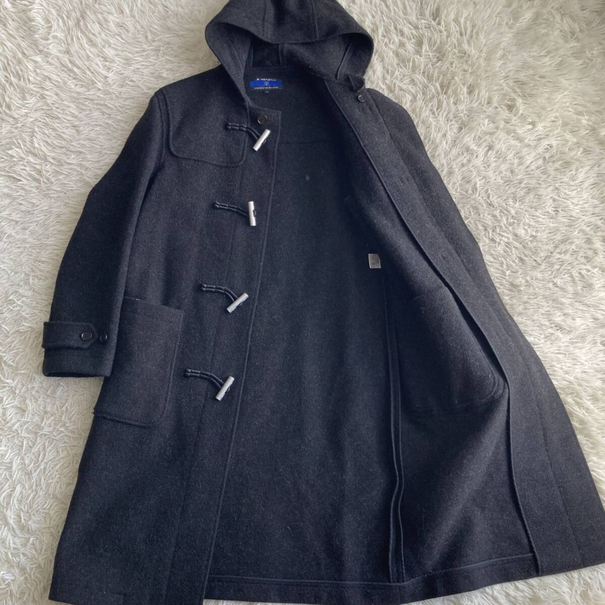 美品】PaulSmithチェック柄フード付きダッフルコート XL