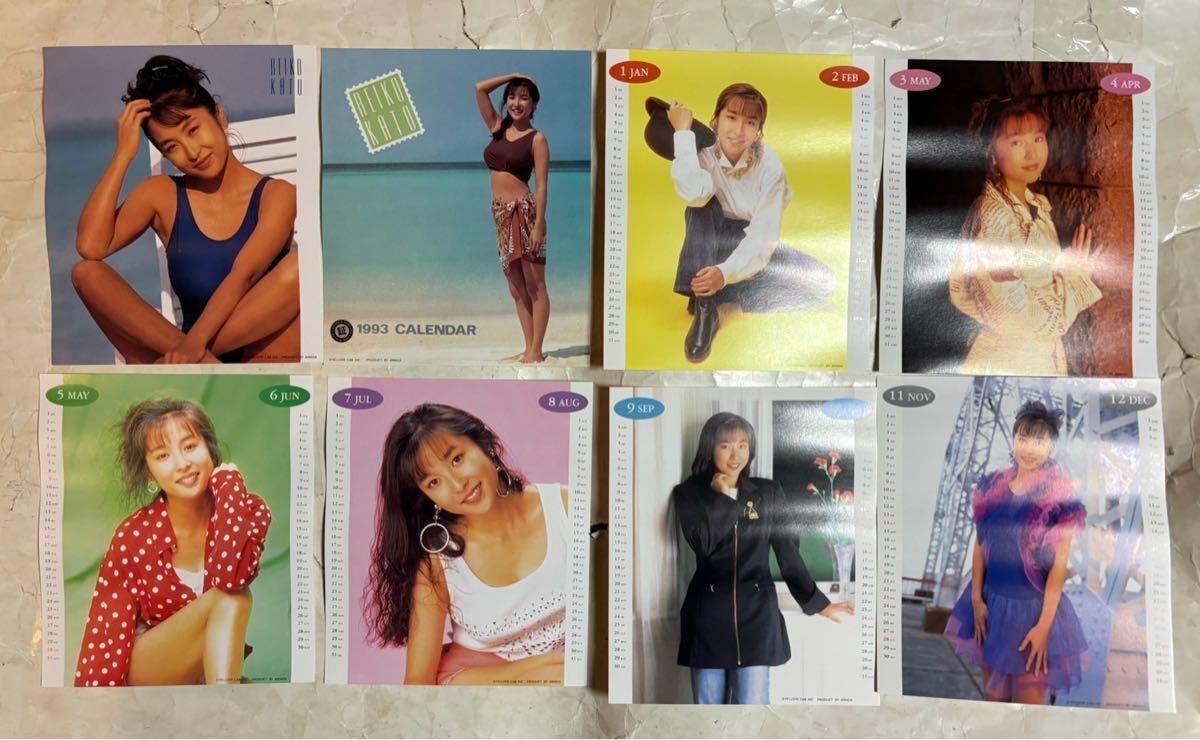 やや傷や汚れあり】かとうれいこ 1993年 カレンダー 卓上