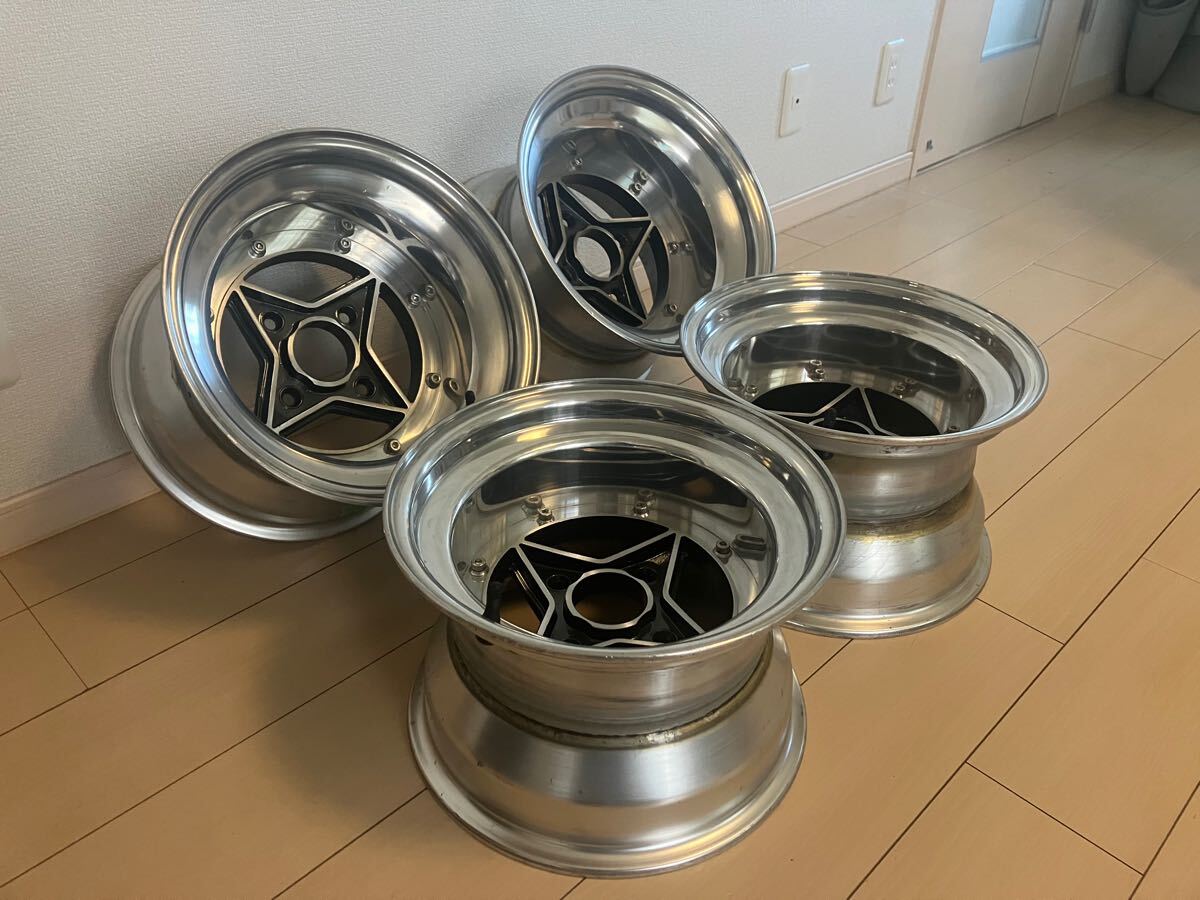 【やや傷や汚れあり】当時物！リバーサイド R101 riverside ワタナベ ハヤシ スピードスター 深リム 旧車 AE86 TSサニー ...