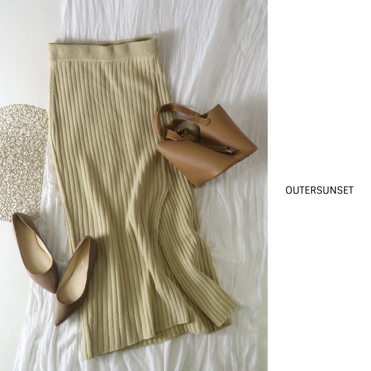 美品 OUTERSUNSET アウターサンセット レーヨン シャーリングトッパー  