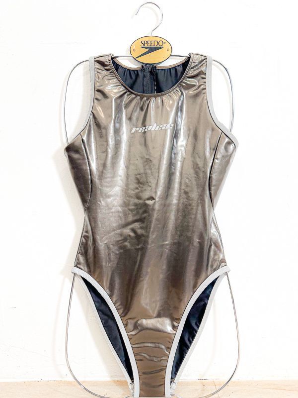 K1888-02■美品 REALISE リアライズ リフレクターメタリックスイムスーツ N-999HL ガンメタ M Realise — Sleeque Mystique