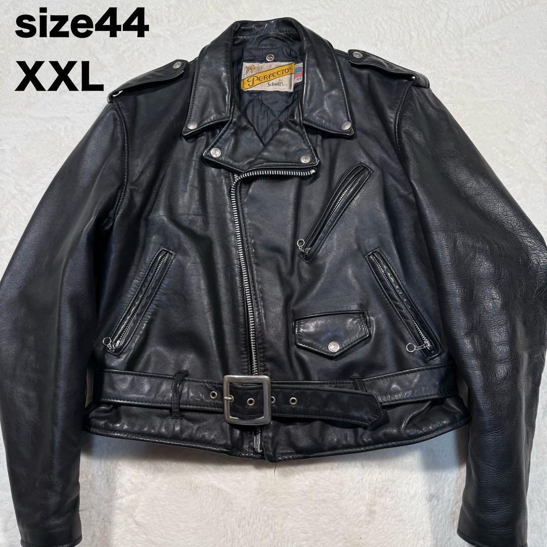 SCHOTT ワンスター チェック メルトン ダブル ライダースジャケット 34 SCHOTT ワンスター チェックメルトンダブルライダースジャケット 青 34