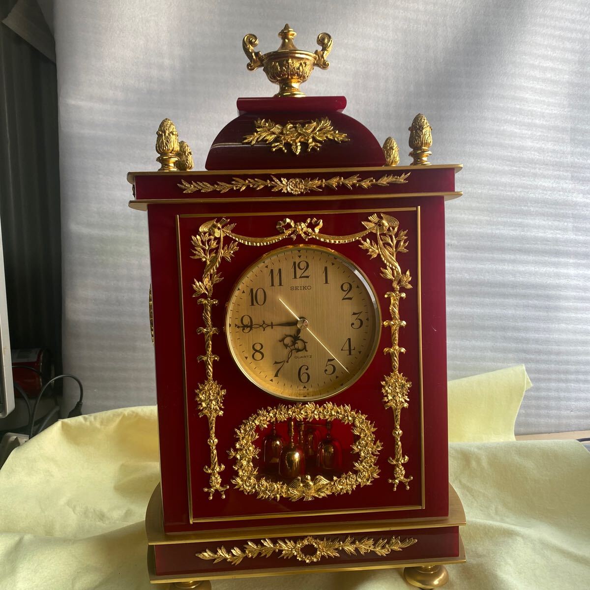 SEIKO 置き時計　アンティーク SEIKO セイコー ゼンマイ式 アンティーク 置き時計 昭和レトロ 置時計