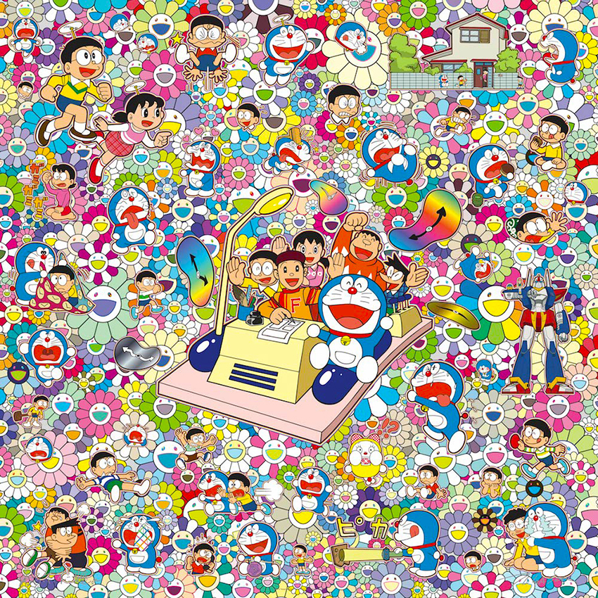 村上隆ポスター　小さなお花の絵:ピンクや紫やいろんな色 小さなお花の絵：ピンクや紫やいろんな色 by 村上隆 | Art
