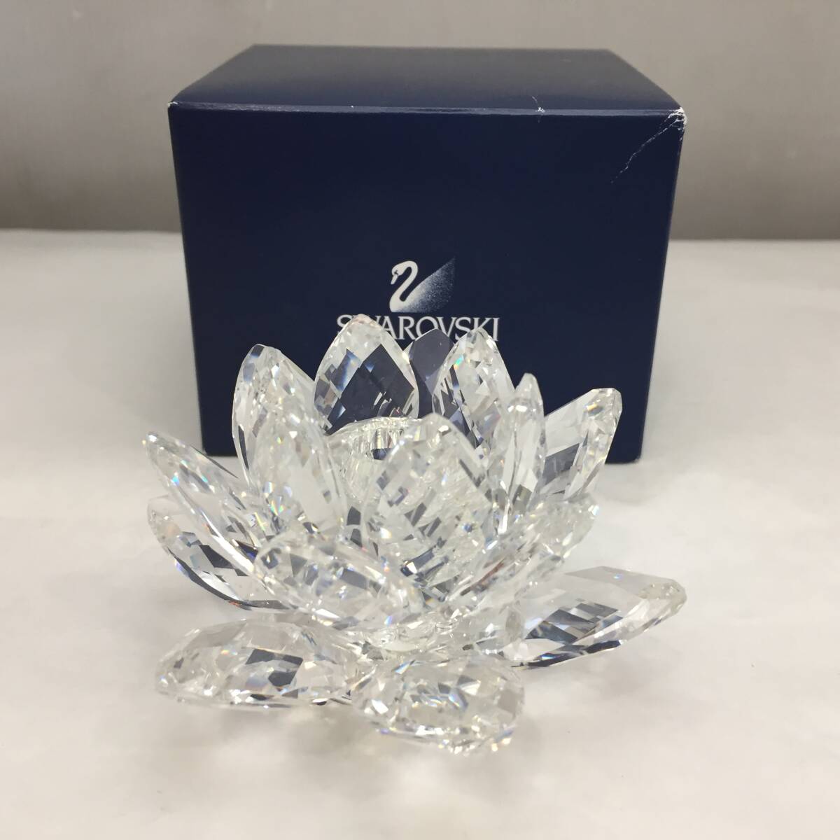 スワロフスキー 蓮 キャンドルホルダー ラージサイズ Lサイズ 未使用 スワロフスキー 蓮 キャンドルホルダー ラージサイズ Lサイズ 未使用