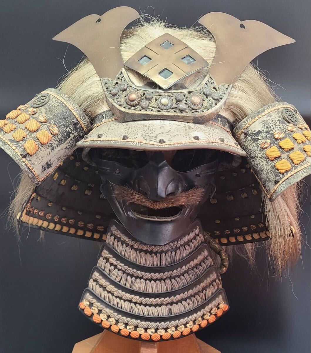 髭付 面頬　武具甲冑 頬髭肉錆色面頬 江戸初期 | 伝統的甲冑や刀剣武具・鎧・古美術品