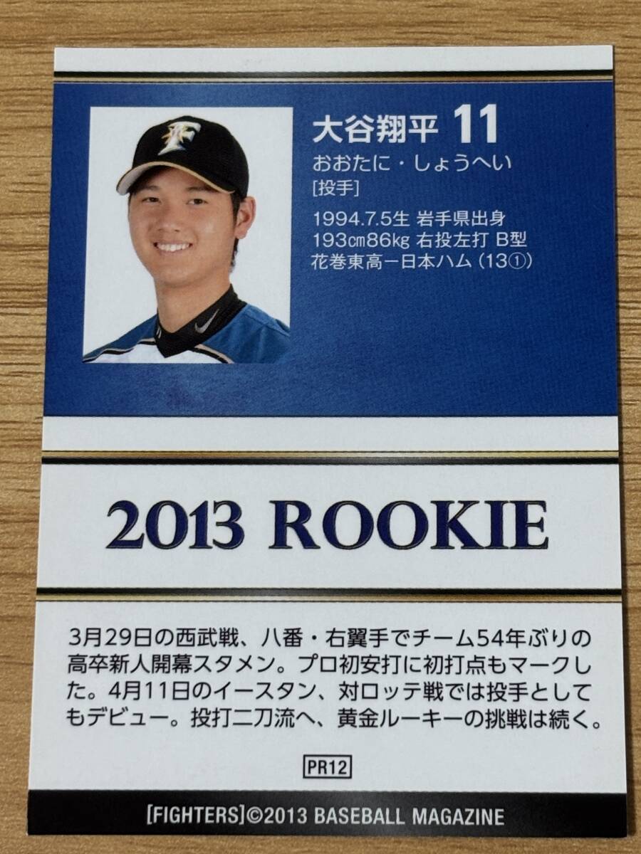 大谷翔平 BBM2013YOUNG FIGHTERS 不織布カード ルーキー年