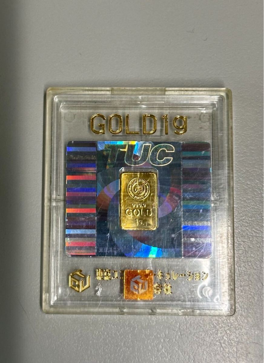24K(純度99.9%)金塊 2個　1g インゴッド TUC ケース　田中貴金属 24K(純度99.9%)金塊 2個 1g インゴッド TUC ケース 田中貴金属