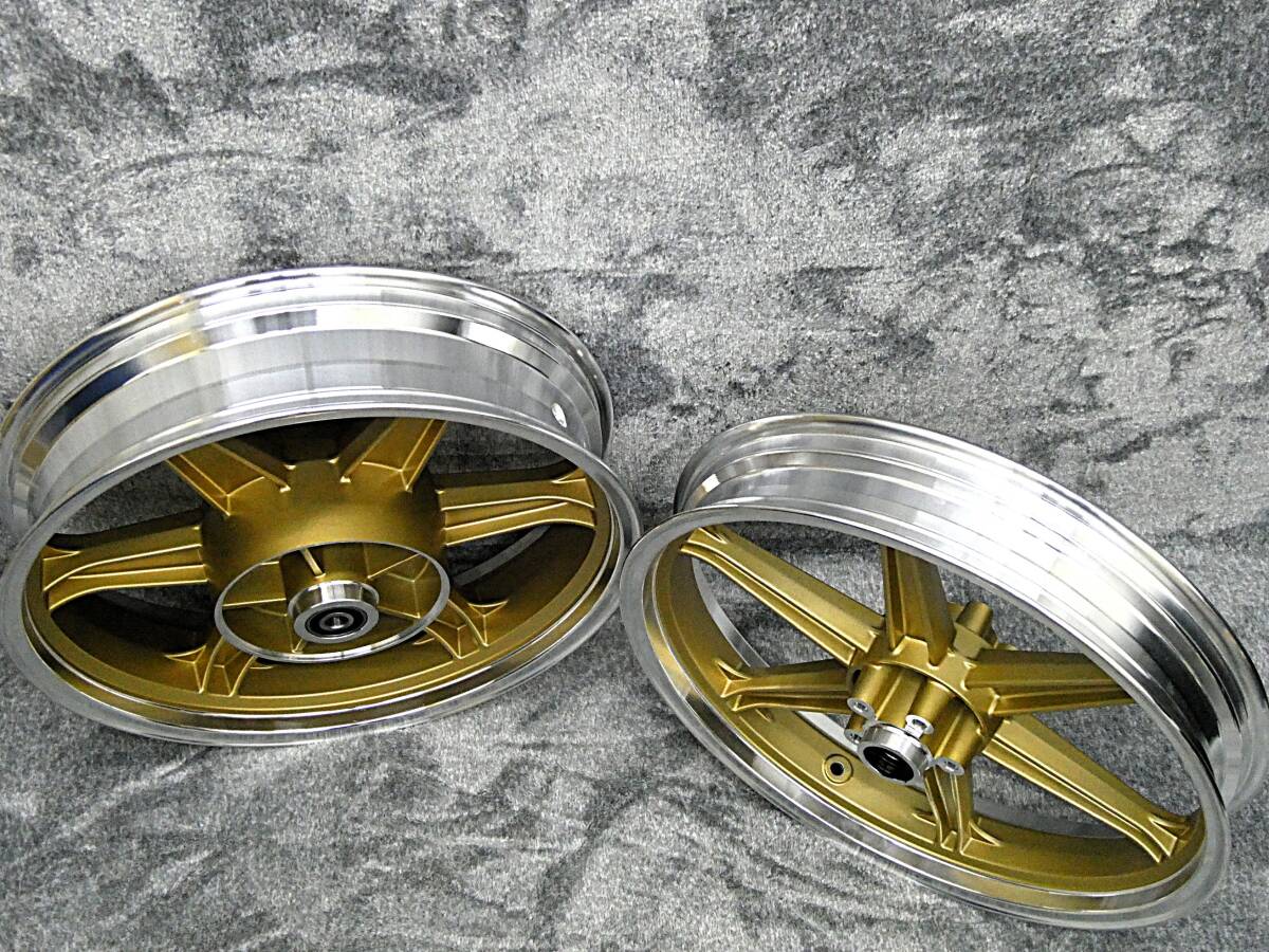 Xjr400 前後ホイールセット ヤマハxjr400 前後ホイールセット4HM 金