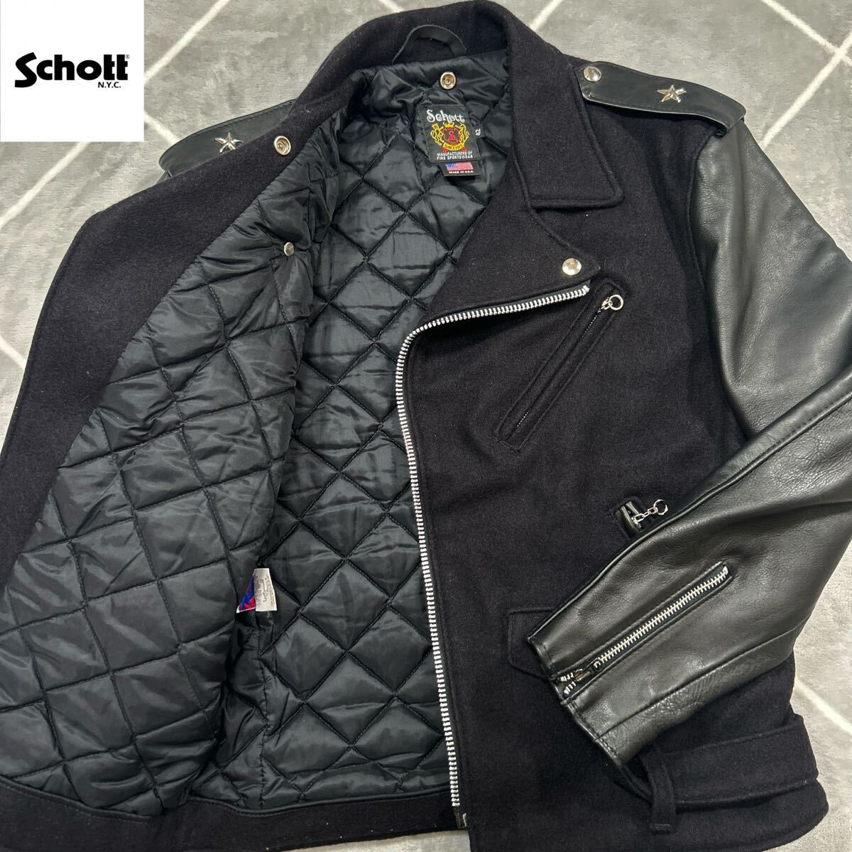 中古】SCHOTT ショットダブルライダース 118 サイズ36 甲本ヒロト着の