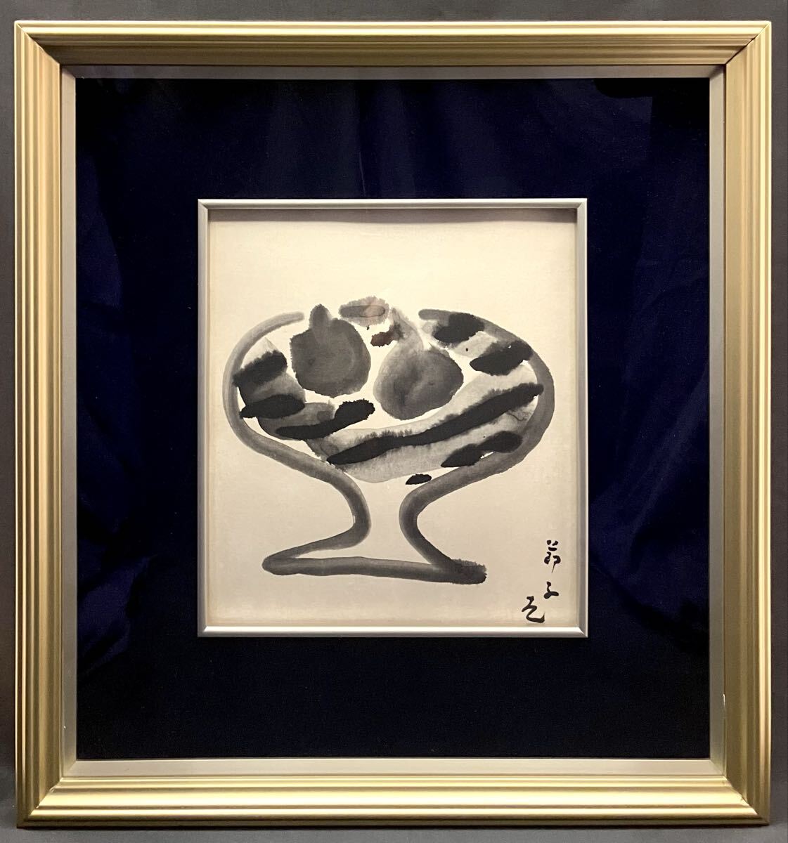 油彩画|花|三岸節子|正面サイン 裏サイン有|落款有|F4号|油絵|摸写