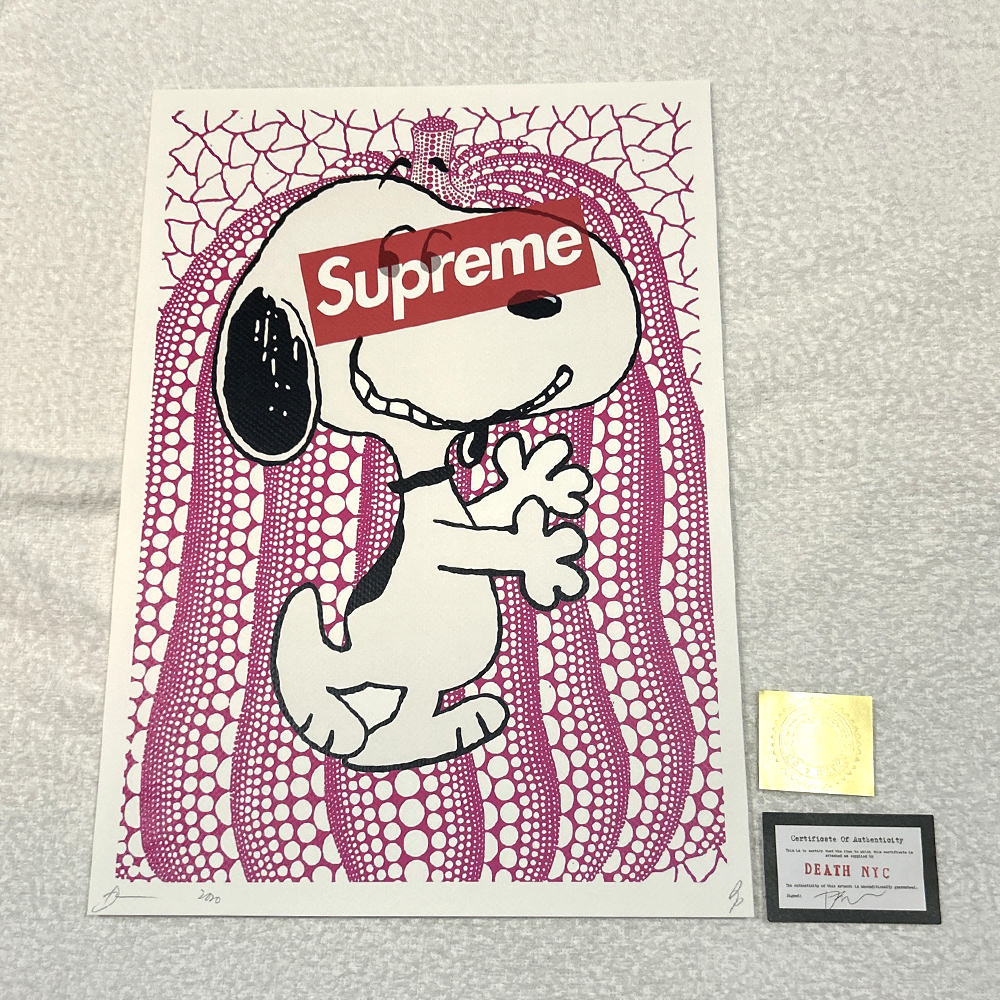 未使用】DEATH NYC 世界限定100枚 アートポスター SNOOPY スヌーピー