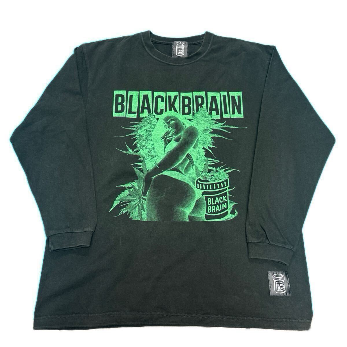 ブラックブレイン BLACK BRAIN 長袖 ロング Tシャツ ロンT 黒 ブラック 