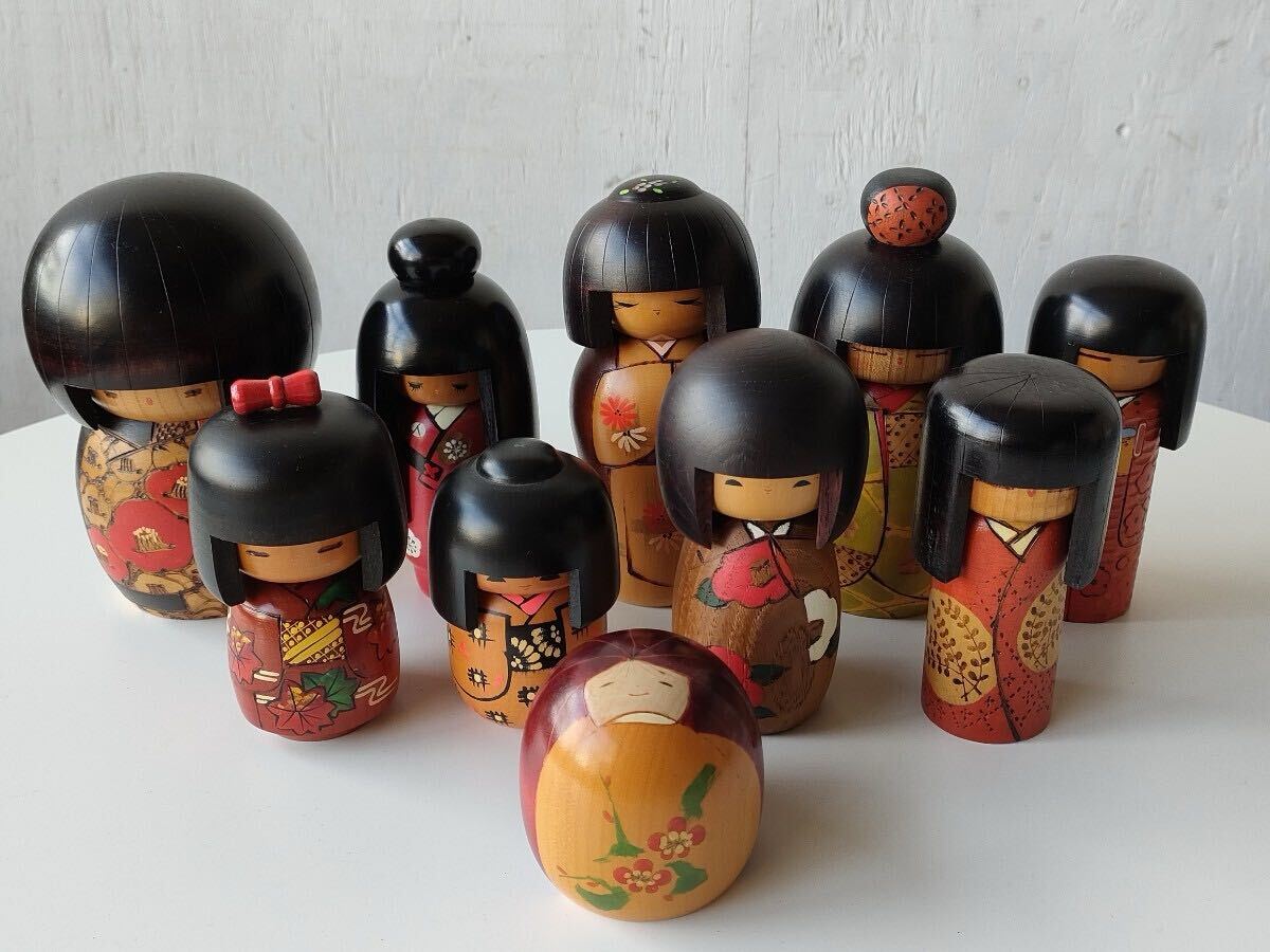 作家もの ・伝統 創作・こけし】○季作 銘あり おかっぱこけし○銘なし